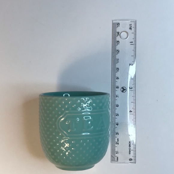 Pair of cute turquoise sea foam tea cups - Picture 2 of 4